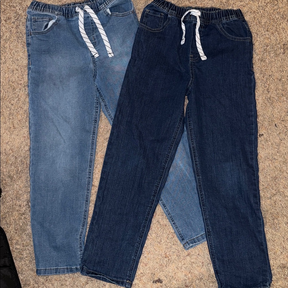 🧡15 for $20🧡 
365 Kids set of 2 drawstring blue jeans| size 8
